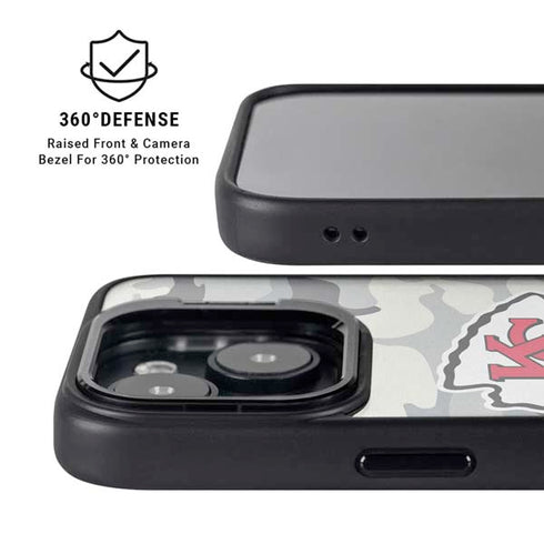 NFL Kansas City Chiefs Camo iPhone 15 Kickstand Case